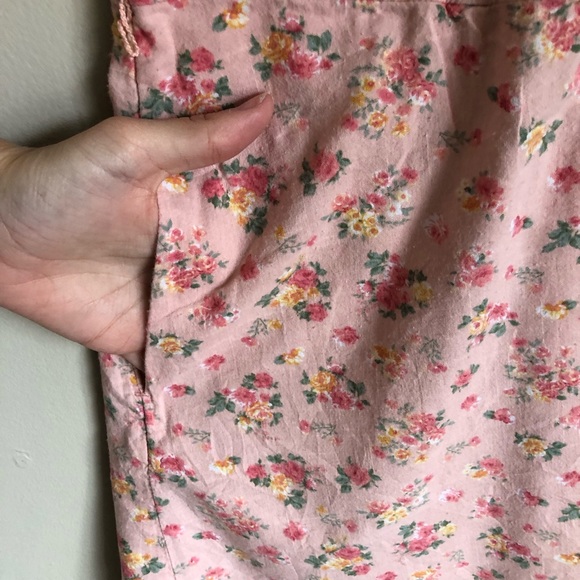 Canyon River Blues 100% Cotton Floral Button Down Mini Dress Pink Size Large - Picture 6 of 10